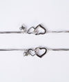 Ishqiya Interlinked Hearts Silver Anklet