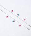 Meherban Playful Bird & Owl Enamel Silver Baby Anklet