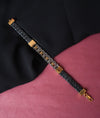 NoirLux Dual Tone Braided Silver Men`s Bracelet