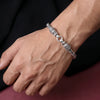 925 Silver SimhaMugam Oxidised Men`s Bracelet