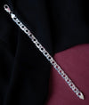 Valente Bold Weave Silver Men`s Bracelet