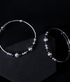 Noir Eclat Faceted Onyx Bead Silver Baby Bangle
