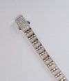 Valente Cubic Zirconia Italian Mens Silver Bracelet