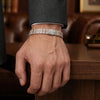 925 Silver Valente Italian Men`s Silver Bracelet