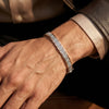 925 Silver Dual-Tone Italian Silver Men's Bracelet