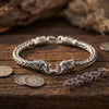 925 Silver Twisted-Style Oxidised Men`s Bracelet