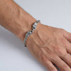 925 Silver Twisted-Style Oxidised Men`s Bracelet