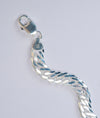 Valente Bold Weave Silver Men`s Bracelet