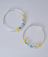 Sun Sprout Beaded Design Silver Baby Bangles