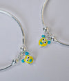 GiggleCharm Bear Face Silver Baby Bangles