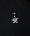 Celestia Bloom Floral CZ Silver Pendant