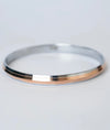 Satori Minimalist Dual-Tone Mens Silver Kada