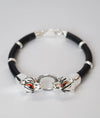 Drakon Twin Tiger Men's Silver Bracelet
