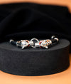 Bagheera Panther Head Men's Silver Bracelet