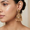 Sundara Luxe Temple Jhumka Silver Earrings