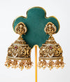 Sundara Luxe Temple Jhumka Silver Earrings