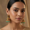 Divya Temple Craft Jhumka Silver Earrings
