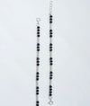 Noor Nazariya Classic Black Beads & Silver Baby Anklet