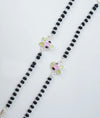 Gulabo Kalika Black Beaded Silver Baby Anklet