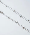 Celestia Starfall Double-Layered Sterling Silver Anklet