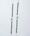Meher Black Beads & enamel Silver Baby Anklets