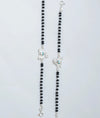 Anvaya Black Bead & Ganesha Motif Silver Baby Anklets