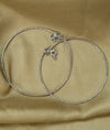 Zahra Sleek Sparkle Diamond Cut Silver Anklet