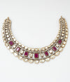 Zehra Royal Radiance Victorian Short Silver Necklace