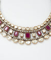 Zehra Royal Radiance Victorian Short Silver Necklace