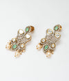 Serenita Fiore Floral Drop Jadau Earrings
