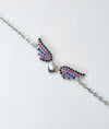 Aetheria Wings Heart & Wing CZ Silver Bracelet