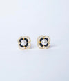 Lumiere Noire Black Enamel CZ Silver Studs