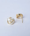 Lunaria Knot Gold Plated CZ Silver Studs