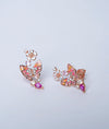 Fiorire Favola Butterfly Enamel Italian Silver Studs