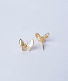 Papillon Oro Butterfly CZ Sterling Silver Studs