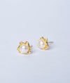 Noorira Bloom Pearl Gold Plated Silver Studs