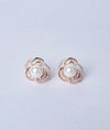 Fiore Divino Floral Pearl Italian Silver Studs