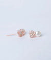 Rosabella Grace Petite Floral Pearl Italian Silver Studs