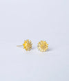 Solara Flora Gold Plated Silver Studs