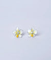 Floraison Eclat Floral Design CZ Silver Studs