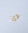 Aarambh Pearl Leaf CZ Silver Studs