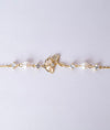 Solena Bloom Floral CZ & Pearl Silver Bracelet