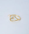 Coeur Dore Pearl Gold Plated Silver Ring