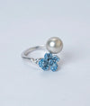 Fiorella Bloom CZ & Pearl Silver Ring