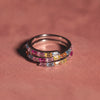925 Silver Multicolour Baguette CZ Daily Wear Ring