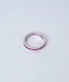 Rosetta Luxe Pink CZ Silver Band Ring