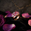 925 Silver Rose Gold Plated CZ Party Wear Ring