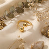 925 Silver Solara Minimalist Gold Plated Adjustable Ring