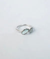 Ira Moonstone & CZ Duo Silver Ring