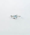Hridaya Blue Heartstone Butterfly CZ Silver Ring